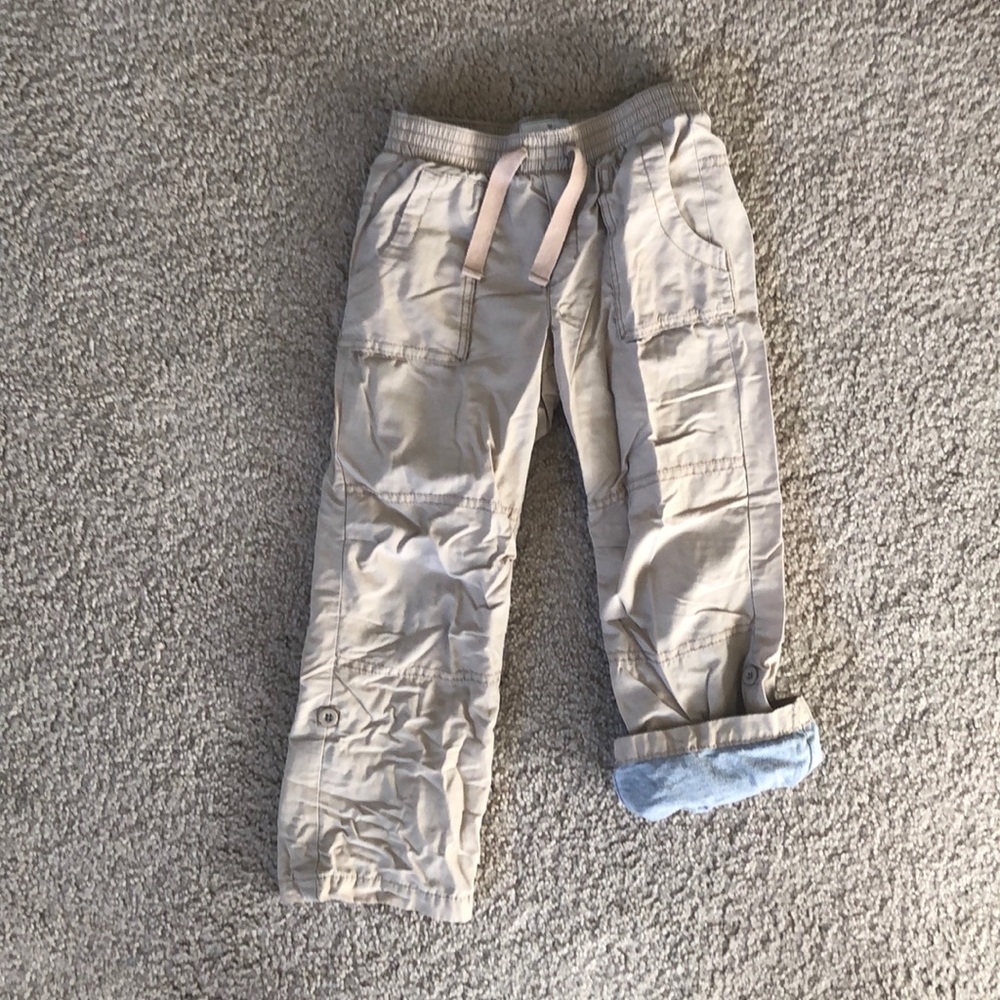 Lined cargo style pants